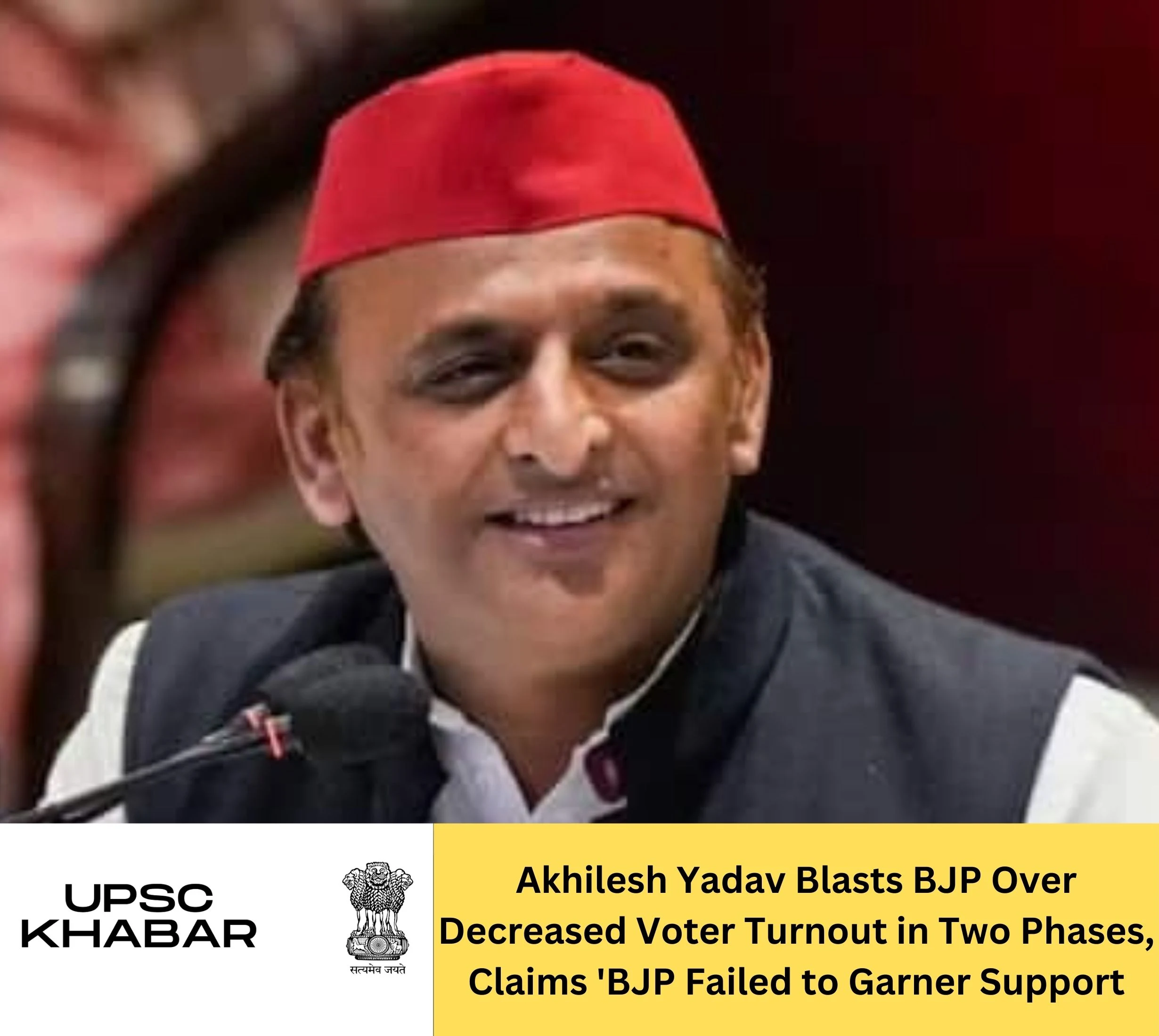 Akhilesh Yadav Blasts BJP Over Decreased Voter Turnout in Two Phases, Claims 'BJP Failed to Garner Support