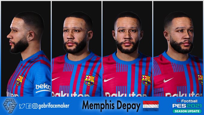 Face Memphis Depay For PES 2021