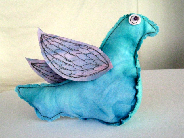 handmade stuffed bird