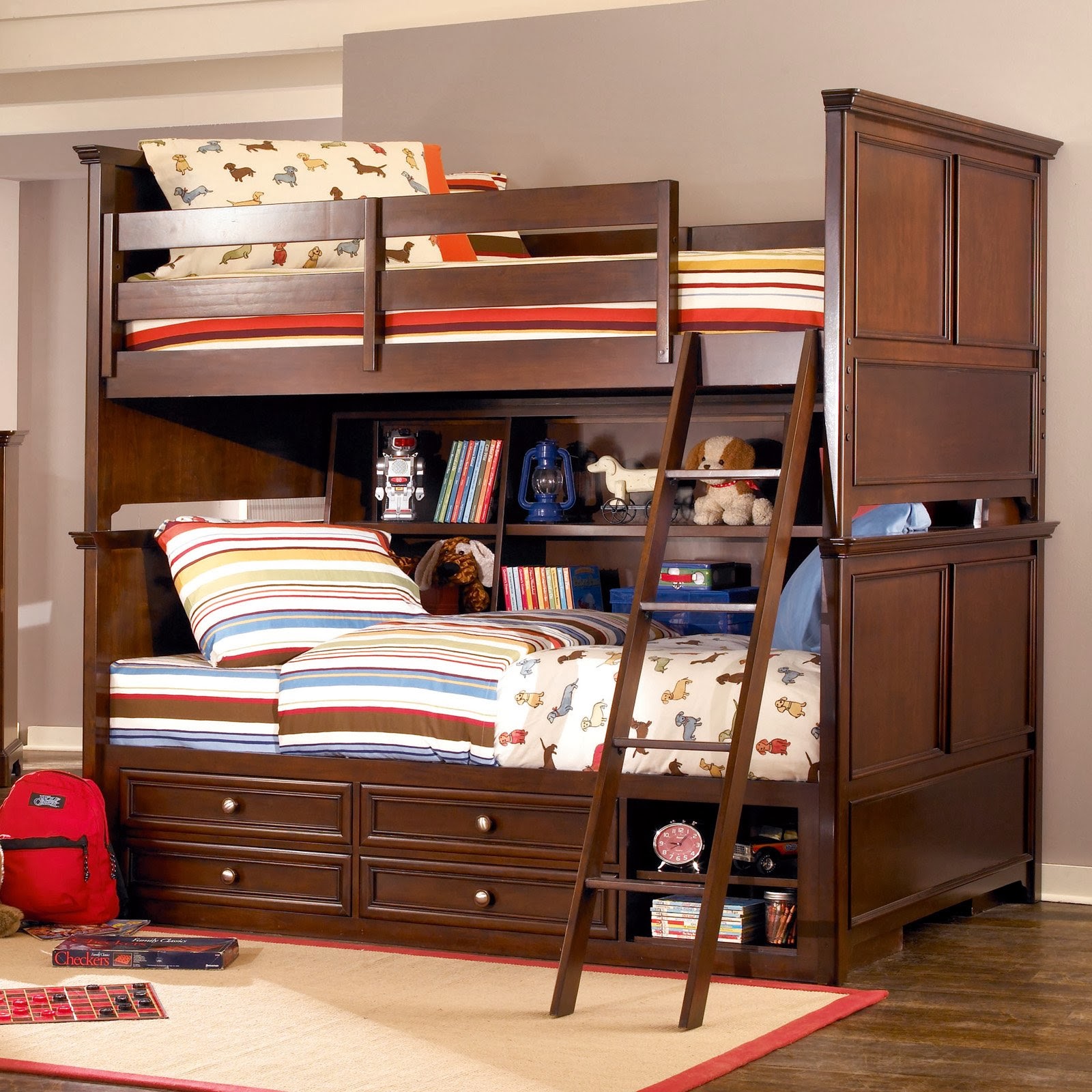 cool-kids-bedroom-space-saving-ideas-loft-bed-and-bunk-beds-with ...