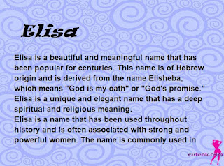 meaning of the name "Elisa"