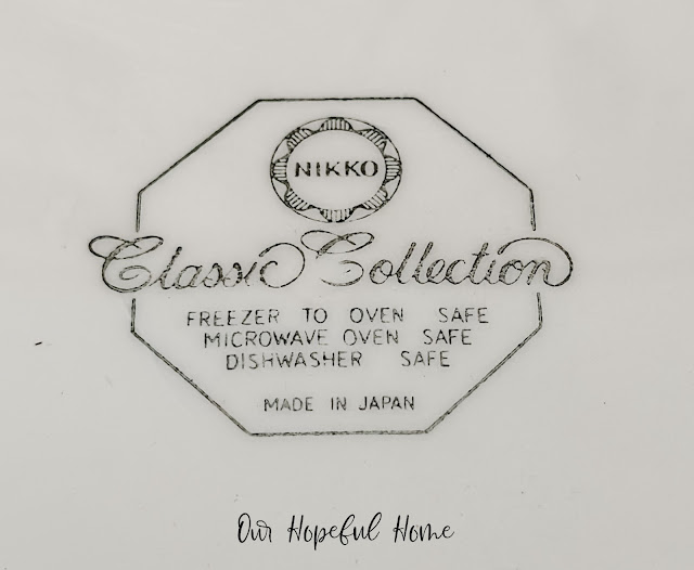 Nikko Classic Collection makers mark octagonal plate