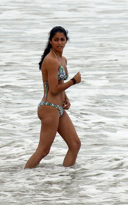 Matthew McConaughey and Camila Alves on the beach in Brazil