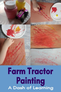 Farm Tractor Painting: Preschool Process Art Activity