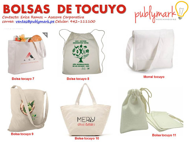 Bolsas de tocuyo