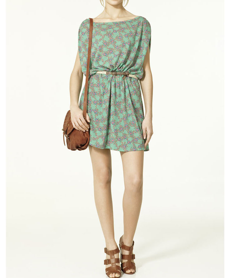 Zara Trafaluc Cotton Dress 2 with Belt