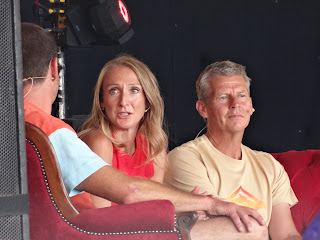 Vassos Alexander interviewing Paula Radcliffe and Steve Cram, CarFest South, 2022