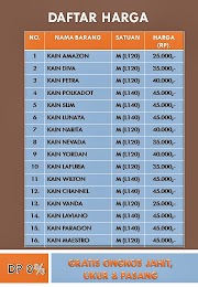 Info Baru Daftar Harga Bahan Brokat, Harga Bahan