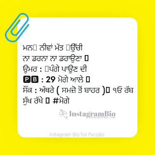 instagram bio ideas punjabi
