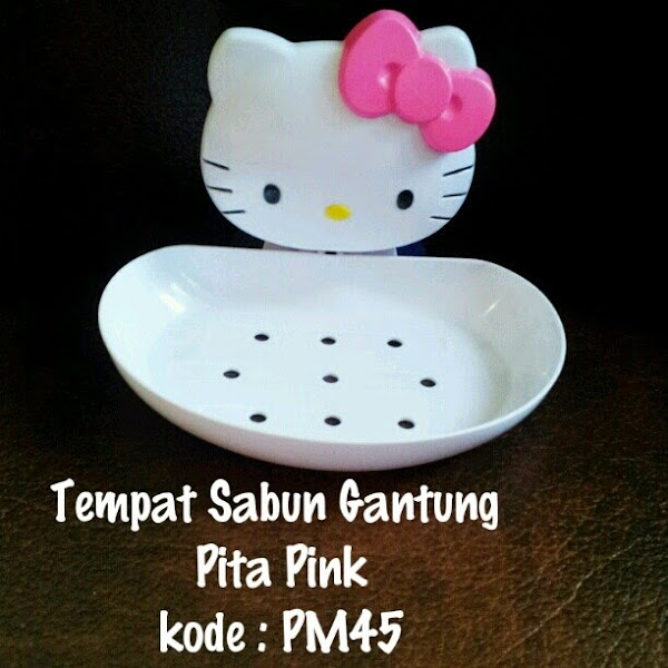 Tempat Sabun Hello Kitty Murah  Grosir Ecer Gantung Pita Pink