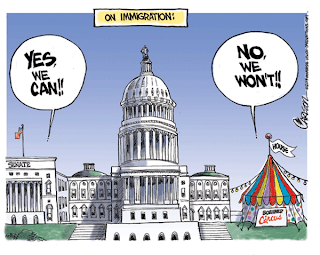 image: cartoon by Stuart Carlson, "On Immigration"