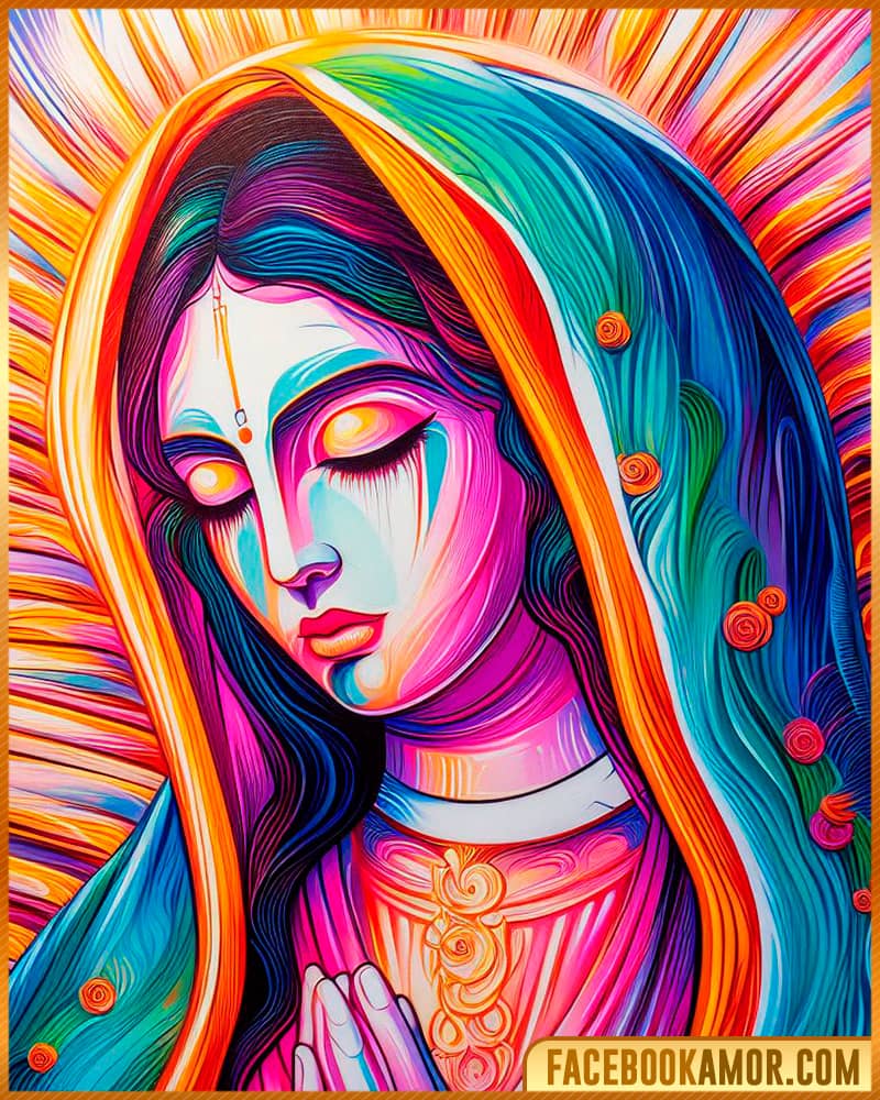 Foto artistico de la virgen de guadalupe