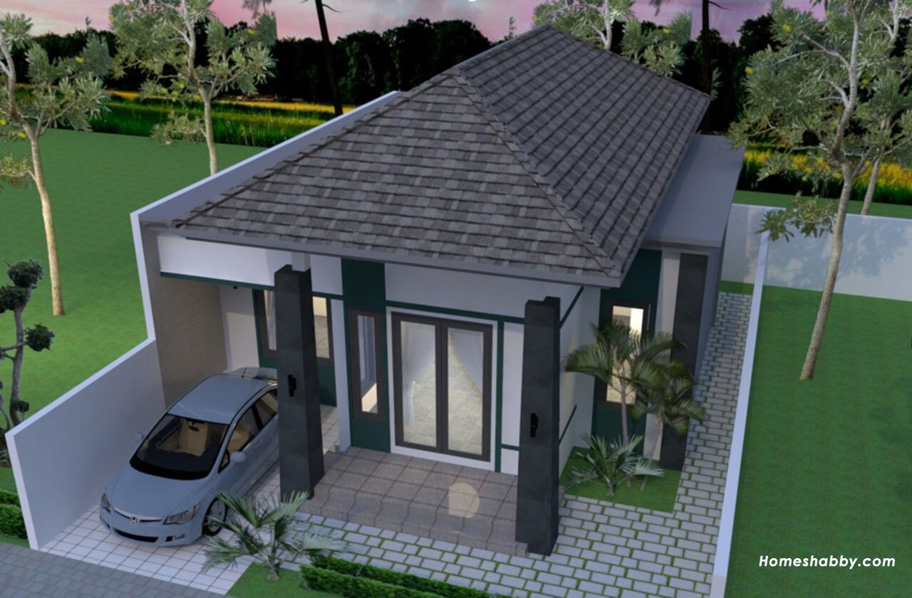 Desain dan Denah Rumah  Modern dengan Atap Limasan Beserta 