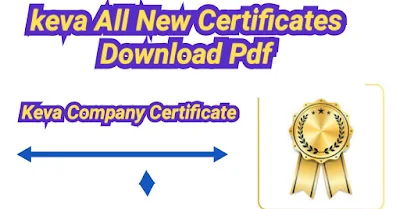 Keva all new Certificates Download Pdf file Keva legal Certificate