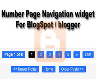 Number Page Navigation Widget For Blogger