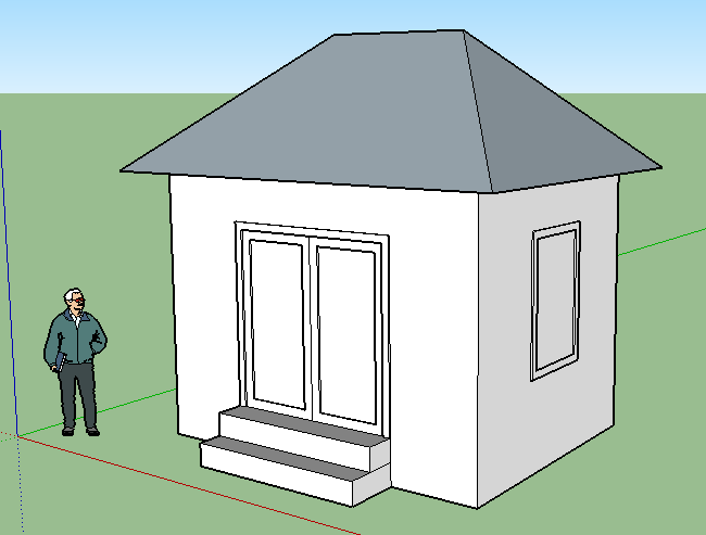 Belajar SketchUp hari 5 Membuat gambar rumah sederhana 
