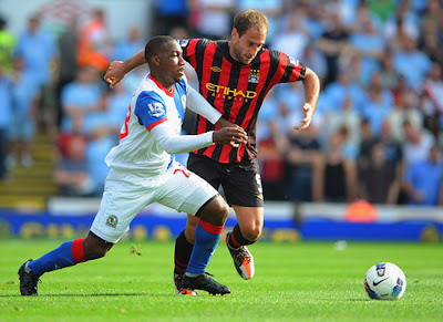 Pablo Zabaleta Blackburn Rovers vs Manchester City Barclays Premier League