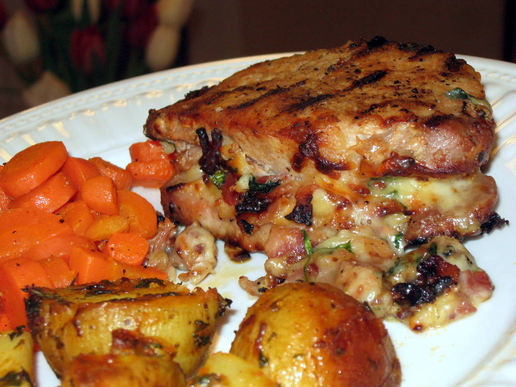 Five Little Peaches: Stuffed Pork Chops