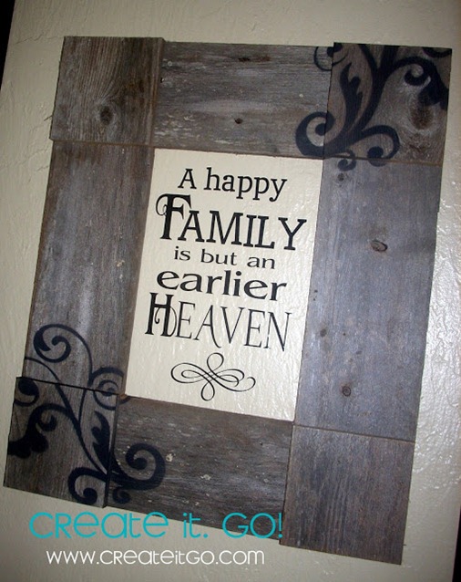 stenciled frame
