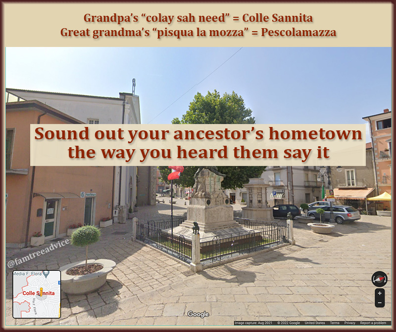 You may not know how to spell the name of your ancestor's town. What to do? Sound it out.