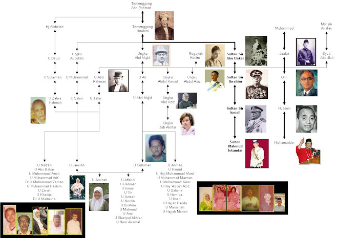 genealogy of Ungku Aminah & Idris