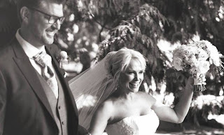 Thomas Doig and Josie in their wedding dress