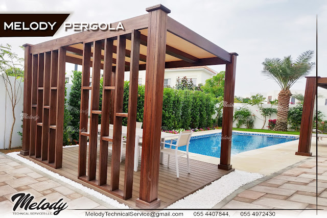 Wooden Pergola Design and installation in Dubai