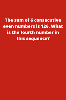 The sum of 6 consecutive even numbers is 126. What is the fourth number in this sequence?