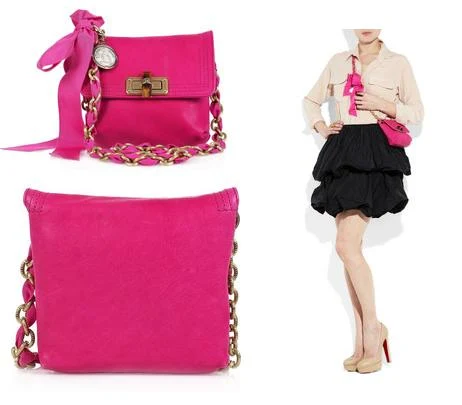 Lanvin Mini Pop leather shoulder bag