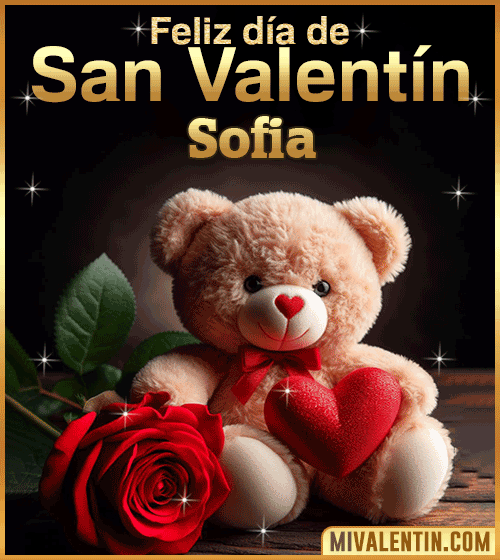 Peluche de Feliz día de San Valentin Sofia