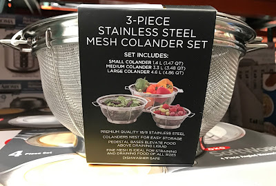 Costco 1136438 - Sabatier 3-piece Stainless Steel Mesh Colander Set: great for any kitchen