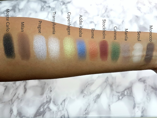 Swatches of the NYX Single Eyeshadows