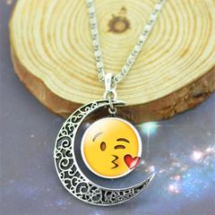  Emoji Moon Necklace