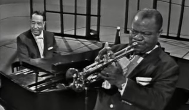 Louis Armstrong et Duke Ellington en 1961