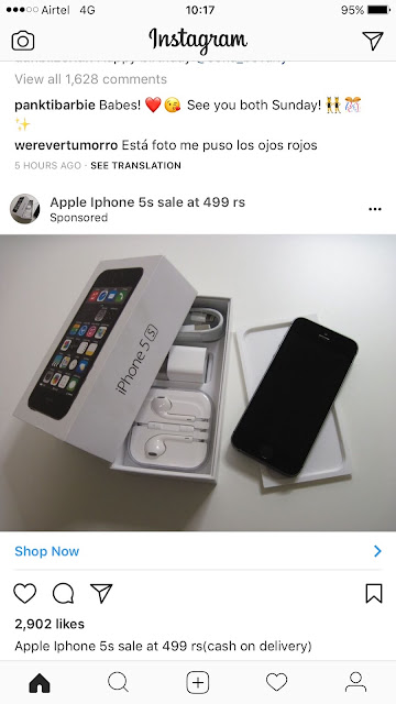 Fake Ads on Instagram