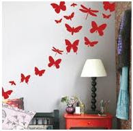 BUTTERFLY VINYLS FOR BEDROOMS - IDEAS TO DECORATE A GIRLS BEDROOM WITH BUTTERFLIES