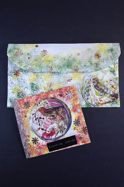 how to recycle junk mail, handmade stationery, art journal, blah to TADA, collage, Junk Journal, Junk mail, paint, paper crafts, photo by Claire Mercado-Obias, sponge painting