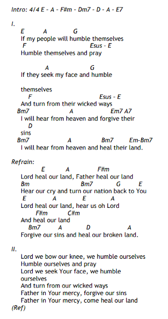 The Psalms Of Praise Heal Our Land Lyrics And Chords