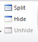 gambar split, hide, unhide