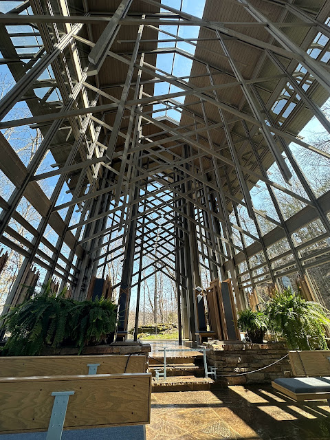 inside Thorncrown Chapel