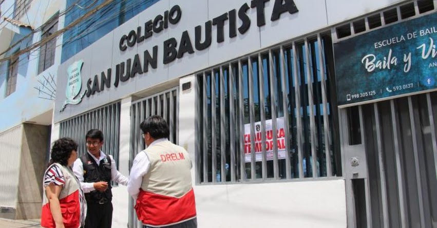 Autoridades clausuran colegio «bamba» en San Juan en Miraflores