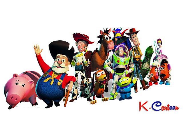 gambar kumpulan pemain toy story vektor