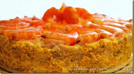 TARTA DE LANGOSTINOS