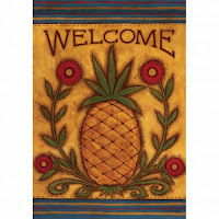 decorative pineapple welcome flag