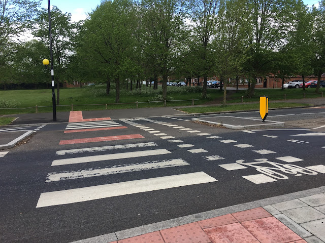 A Zebra and parallel cycle crossing on Mandeville Road, Northolt