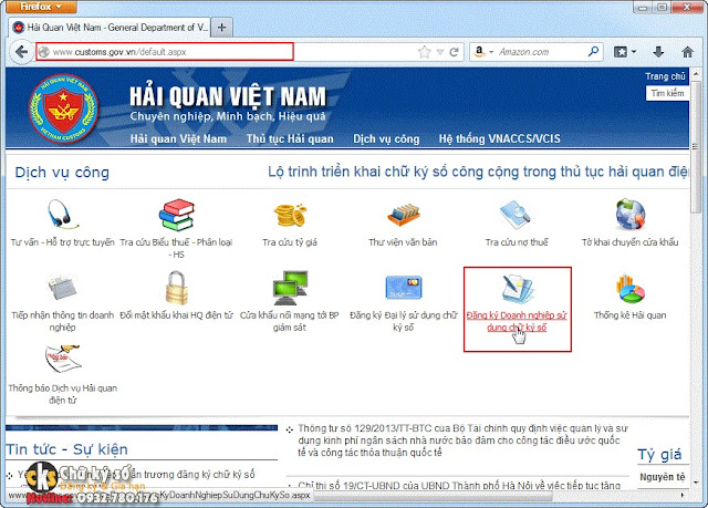 Hướng dẫn người khai Hải quan đăng ký chữ ký số - Hình 1