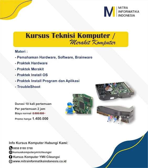 kursus teknisi komputer di kursus komputer ymii cileungsi bogor