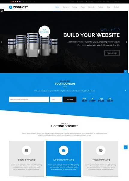 download zionhost wordpress hosting theme