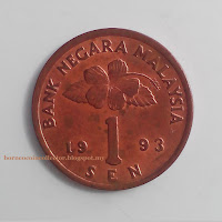 Coin Syiling Malaysia 1 sen 1993