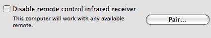 Mac disable IR port info box